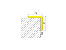 ARFEN HSP 75 hygienická nalepovací ochrana rohu, PVC, 75 x 75 mm, barva: žlutá