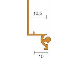 DILEX - ABTO Nosný stěnový profil pro objekt. dilatace H=12,5mm Hl. natural, délka: 2,5m