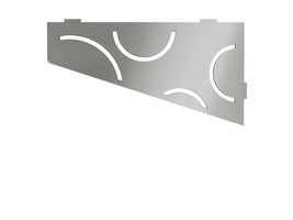 SHELF-E-S3, polička, design CURVE, ušlechtilá ocel kartáčovaná