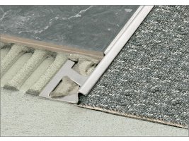 RENO-AETK Plynulý přechod. dlažba/koberec, H=10mm, Hl. elox stříbro mat, délka: 2.5m